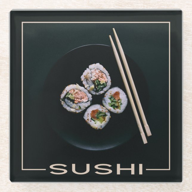 Sushi glass coaster (Front)
