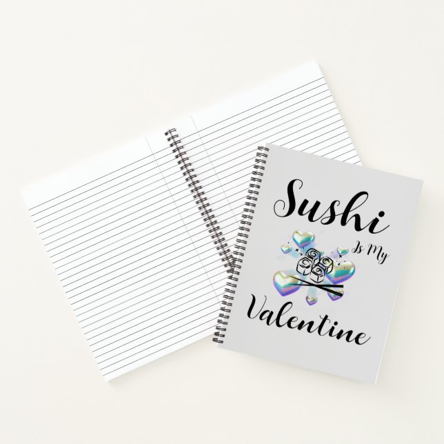 Sushi Is My Valentine Notebook (Inside)