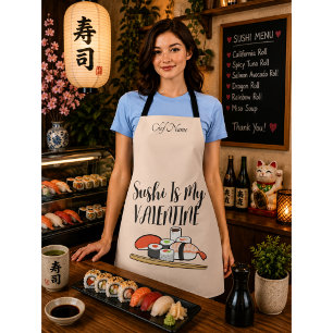 Sushi Is My Valentine , Sushi Apron