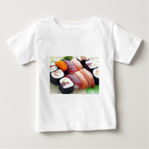 Sushi Japanese Asian Food Raw Sashimi Fresh Roll Baby T-Shirt