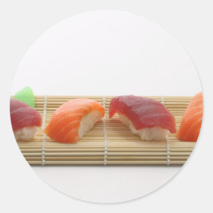 Sushi Japanese Delicious Asian Food Yummy Classic Round Sticker