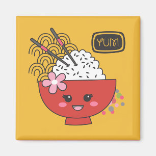 Sushi Japanese Food Cute Rice Bowl Magnet