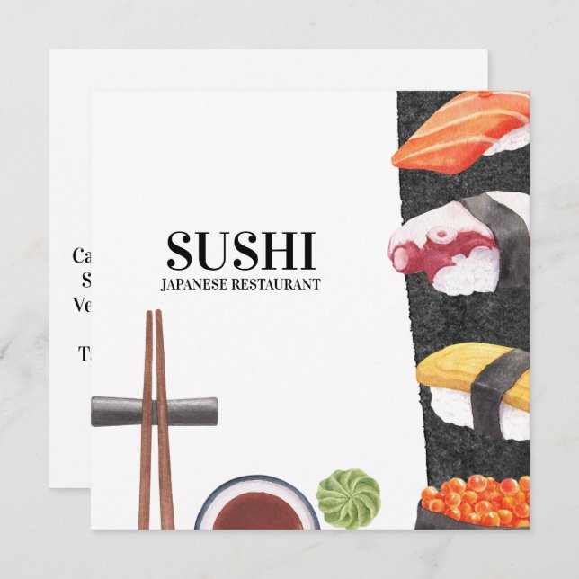Sushi Japanese Food Menu (Front/Back)