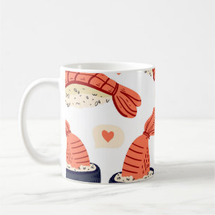 Sushi Japanese Food Seamless Pattern Coffee Mug