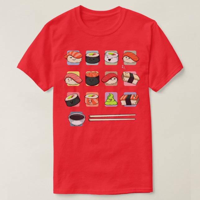 Sushi Japanese Foodie Lover Asia Fan Enjoy Food Gy T-Shirt (Design Front)