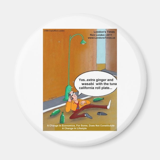 Sushi Lifestyle Changes Funny Tees Cards Mugs Gift Magnet (Front)