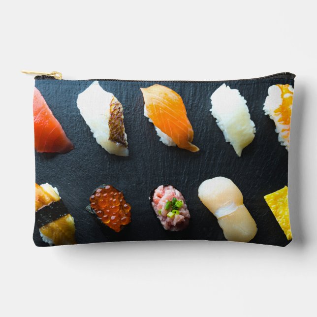 Sushi Lineup Pouch – Chic & Tasty Design (Front)