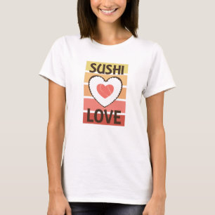 Sushi Love Heart Food Favourite Food Vintage T-Shirt