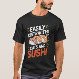 Sushi Lover Cat Lover Design For Japanese Food Lov T-Shirt