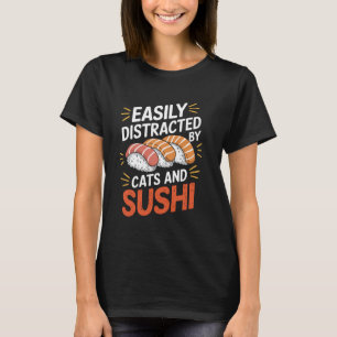 Sushi Lover Cat Lover Design For Japanese Food Lov T-Shirt