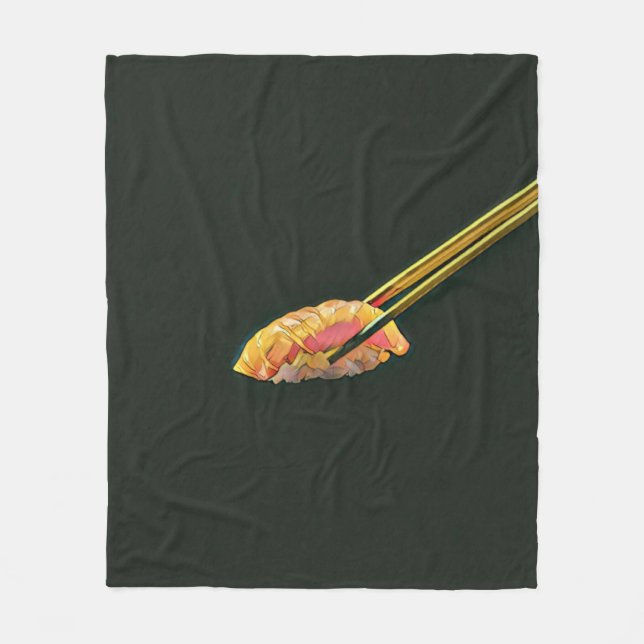 Sushi lover gift fleece blanket (Front)