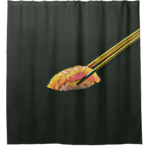 Sushi lover gift shower curtain