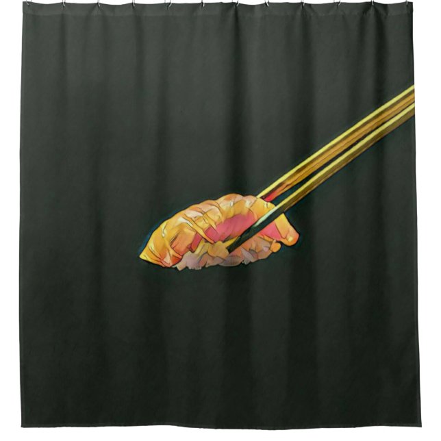Sushi lover gift shower curtain (Front)