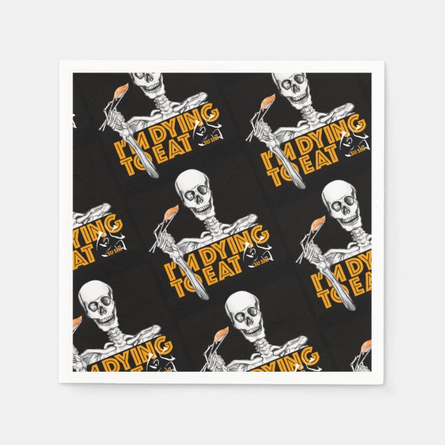 SUSHI lover skull Napkin (Front)