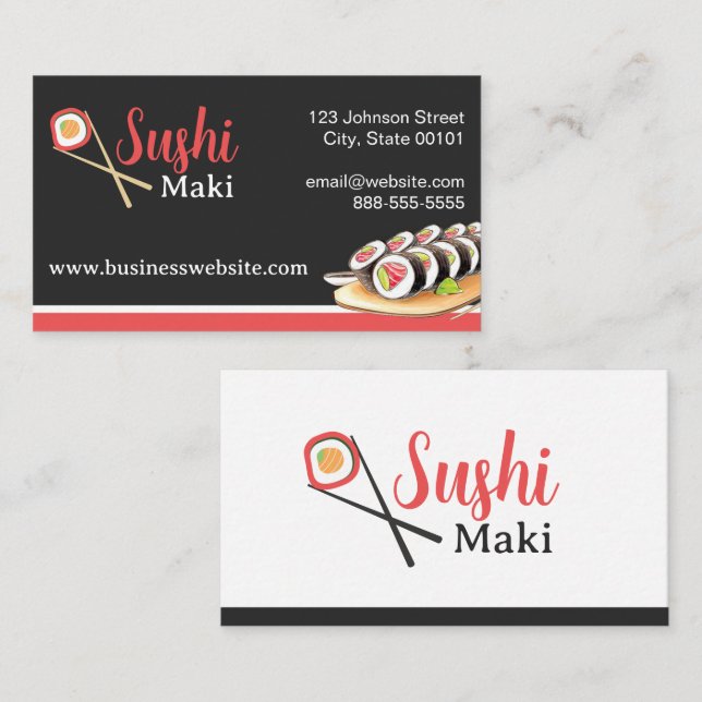 Sushi Maki Business Card (Front/Back)