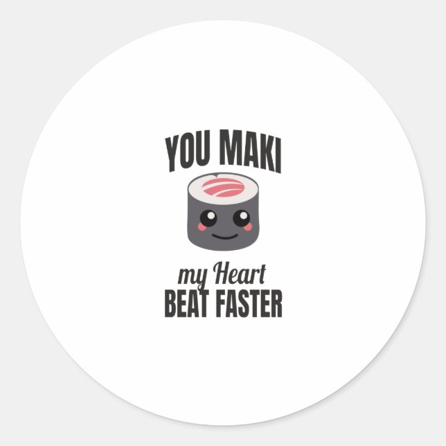 Sushi Maki | Japanese Food Cooking Gift Idea Classic Round Sticker (Front)