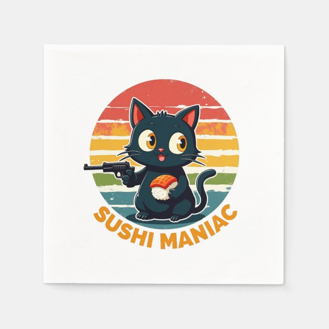 Sushi maniac napkin (Front)
