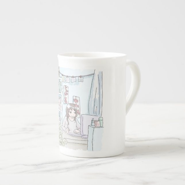 SUSHI MISCELLANEOUS SHELF BONE CHINA MUG (Front Right)