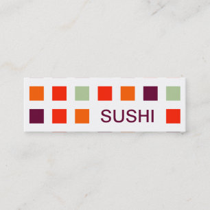 SUSHI (mod squares) Mini Business Card