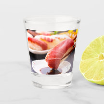 Sushi Moment Wine Glass - Soy Sauce Dip Scene