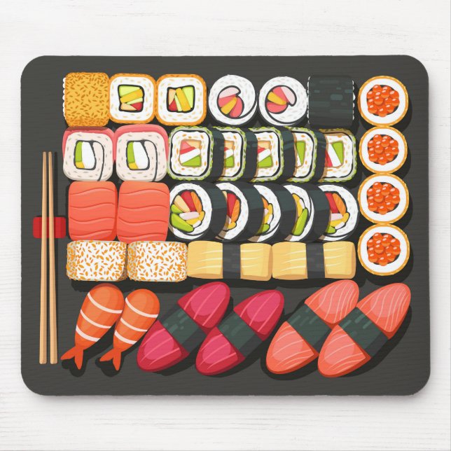 Sushi mouse pad, Japan food mouse pad (Front)