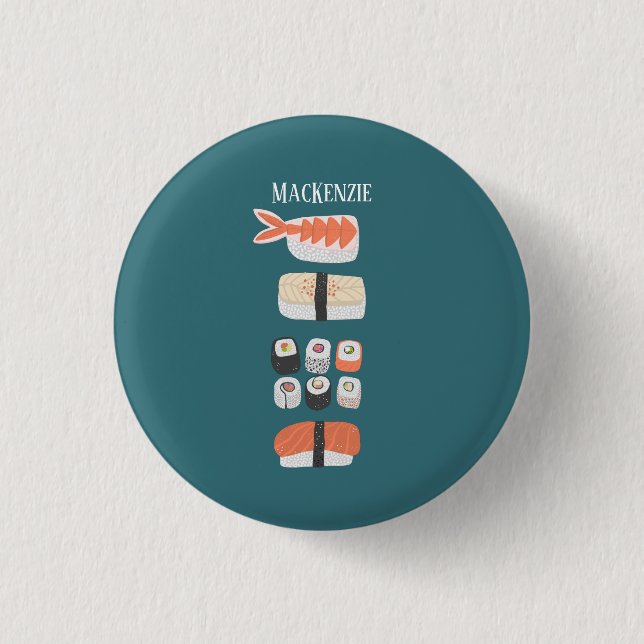 Sushi Name 3 Cm Round Badge (Front)