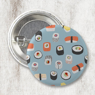 Sushi Nigiri Maki Roll 3 Cm Round Badge