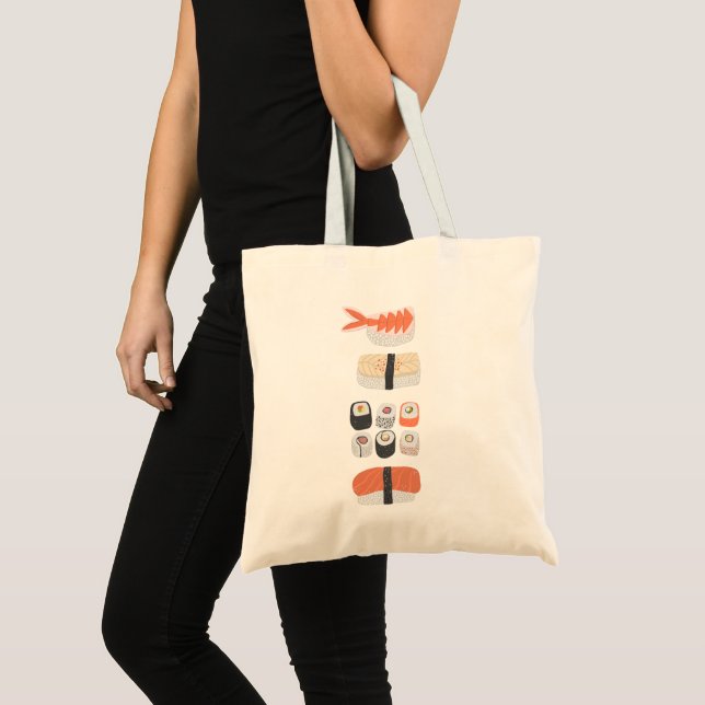Sushi Nigiri Maki Roll Japanese Food Art Tote Bag (Front (Product))