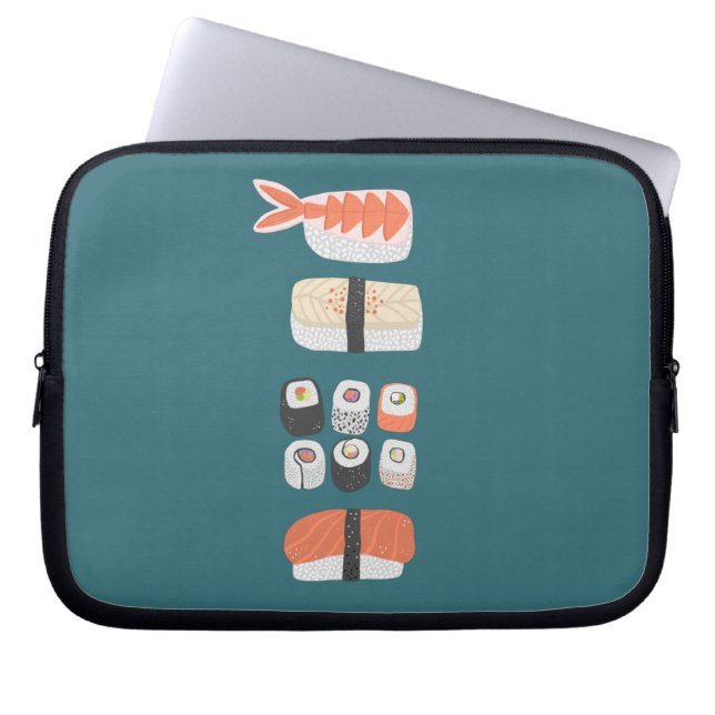 Sushi Nigiri Maki Roll Laptop Sleeve (Front)