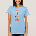Sushi Nigiri Maki Roll Name T-Shirt<br><div class="desc">Japanese food art for those who love to eat sushi,  sashimi,  nigiri and maki rolls. Delicious!
Change or remove the name to customize.</div>