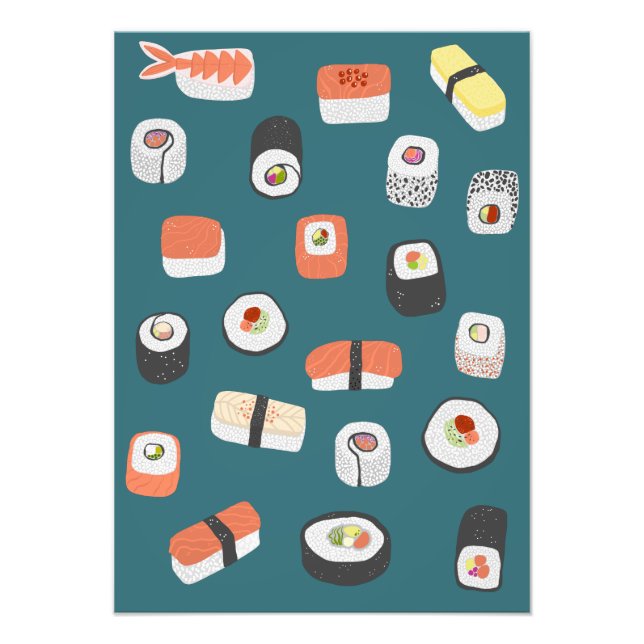 Sushi Nigiri Maki Roll Photo Print (Front)