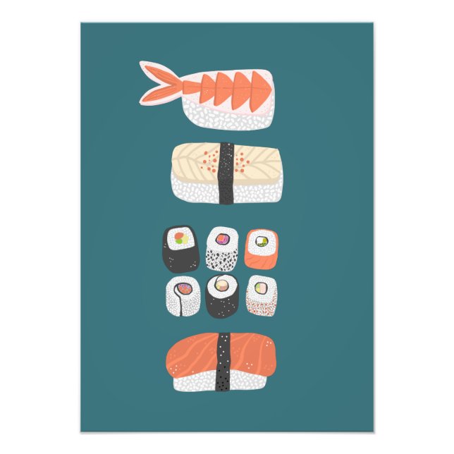 Sushi Nigiri Maki Roll Photo Print (Front)