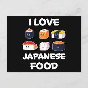 Sushi Noodles Anime Manga Funny Japan Otaku Outfit Postcard