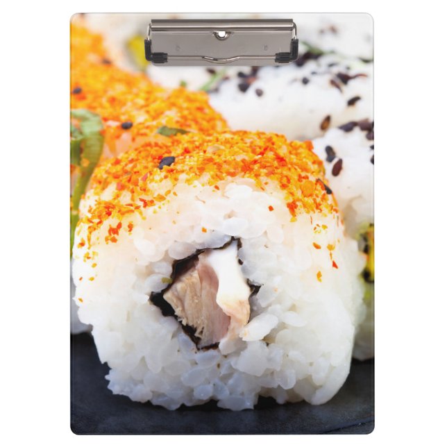 Sushi on a plate clipboard (Front)