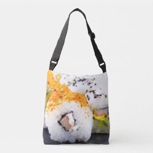 Sushi on a plate crossbody bag