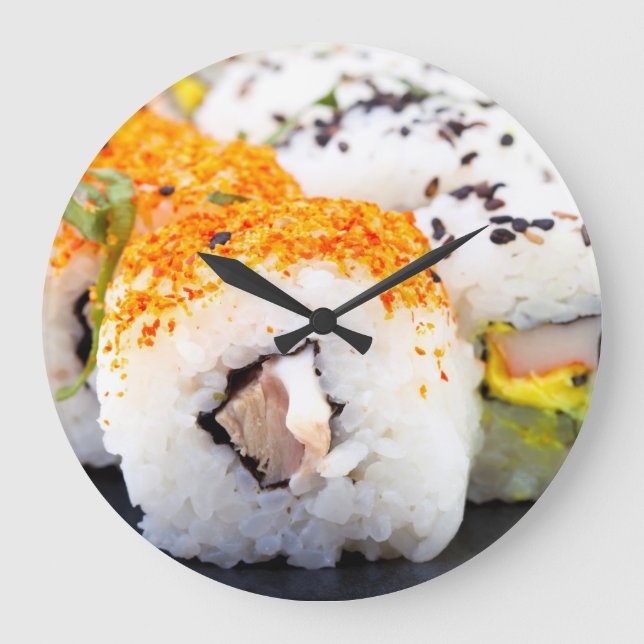 Sushi on a plate large clock (Front)