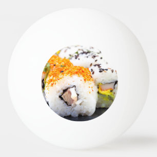 Sushi on a plate ping pong ball