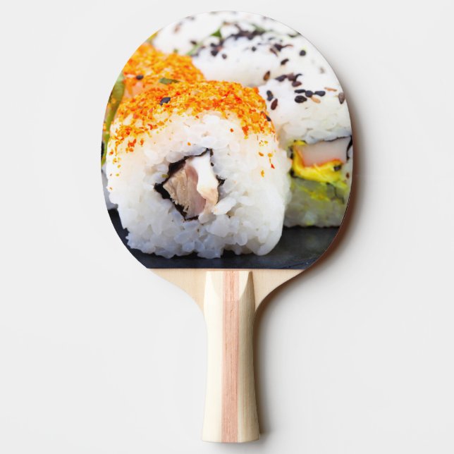 Sushi on a plate ping pong paddle (Back)