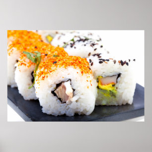 Sushi on a plate poster