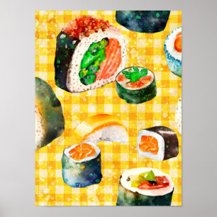 Sushi on my wall poster