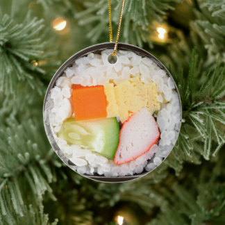 Sushi Ornament with Message and Date on Back