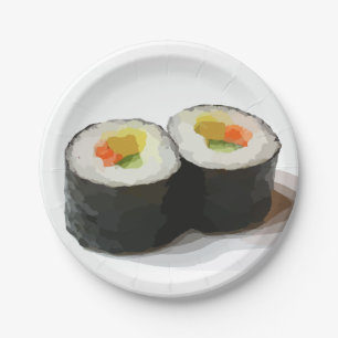 Sushi Paper Plates