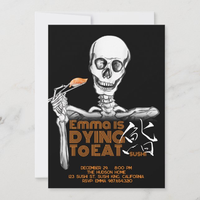 SUSHI party invitation cards (Front)