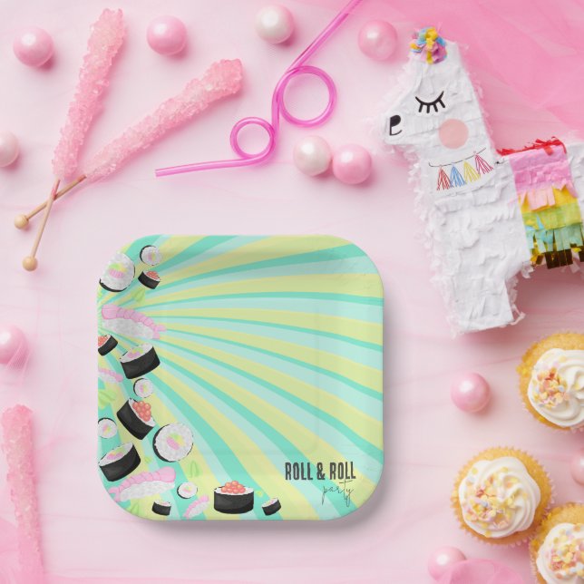 Sushi party paper plate (Party)