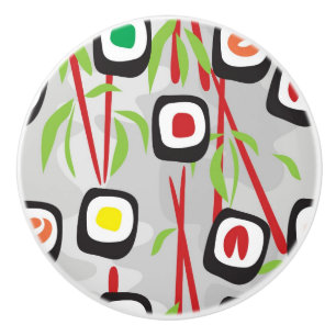 Sushi Pattern Ceramic Knob