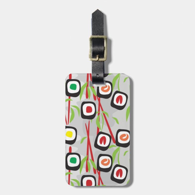 Sushi Pattern Luggage Tag (Front Vertical)