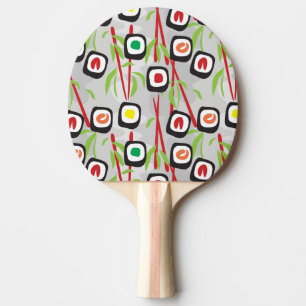 Sushi Pattern Ping Pong Paddle