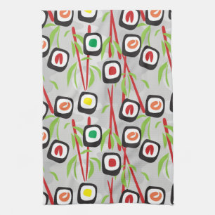 Sushi Pattern Tea Towel