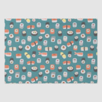 Sushi Pattern Teal Green