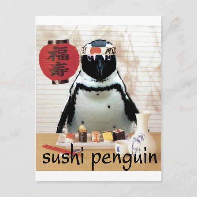 sushi penguin postcard (Front)